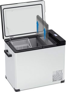 Dual Zone Portable Refrigerator Freezer, 53 Quart Car Fridge Cooler with Compressor(-4°F to 68°F), Vehicle, Car, Truck, RV, Boat, 12V Mini Fridge Freezer For Driving, Camping, Travel, Fishing, Outdoor