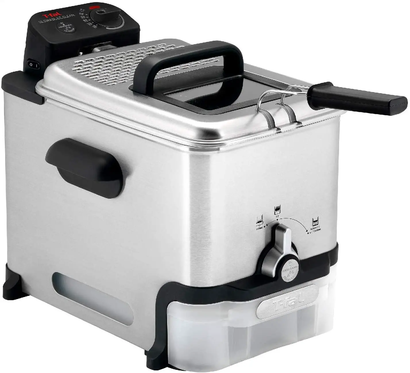 T-Fal FR8000 Deep Fryer with Basket is one of the Best Deep Fryers For A Large Family with odor filter, filtered oil tank and cool touch handle
