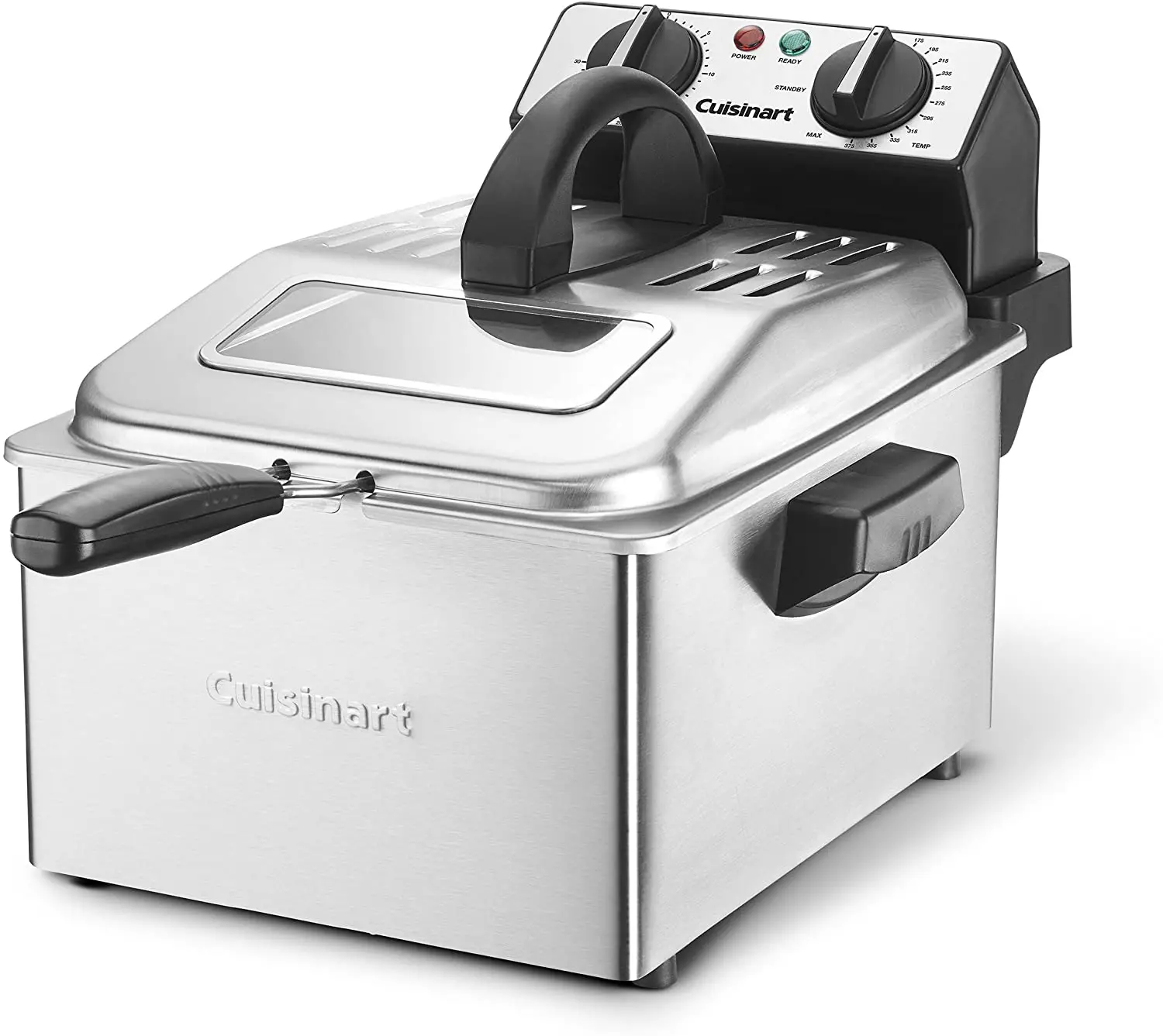 Cuisinart CDF-200P1 is a Deep Fryers For A Large Family with cool touch lid and side handles