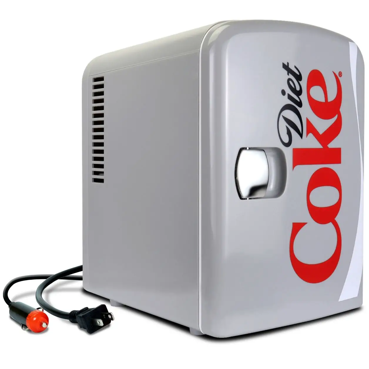 Coca-Cola Mini Fridge For Bedroom, Portable Cooler & Warmer - 4 L/ 6 Can AC/DC Refrigerators For Gifts, Dorm, Boat, Beverages, Skincare And Drinks, Polar Bear, Red