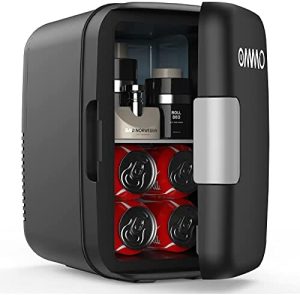 Best Quite Mini Fridge OMMO Mini Fridge, 6 L Portable Fridge, Cooler and Warmer Compact Small Refrigerator With AC/DC Power, For Skincare, Medications, Beverage, Home and Travel, Black