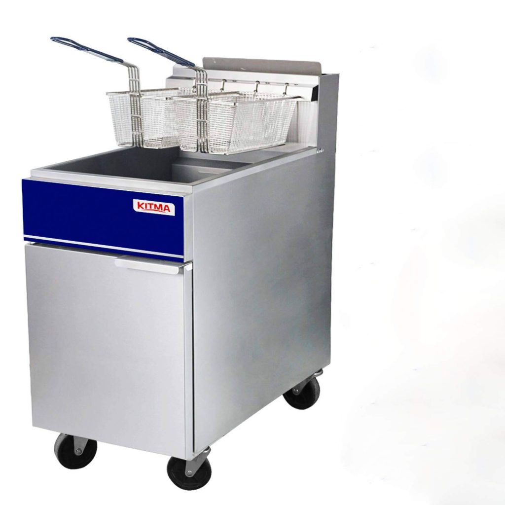 Premium Commercial Deep Fryer with 2 baskets and 4 wheel to move around