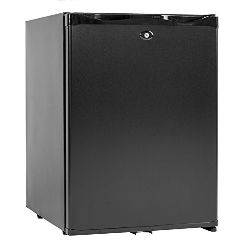 Smad Absorption Mini Fridge 12V 110V Compact Refrigerator With Lock Reversible Door No Noise, 1.0 cu.ft, Black