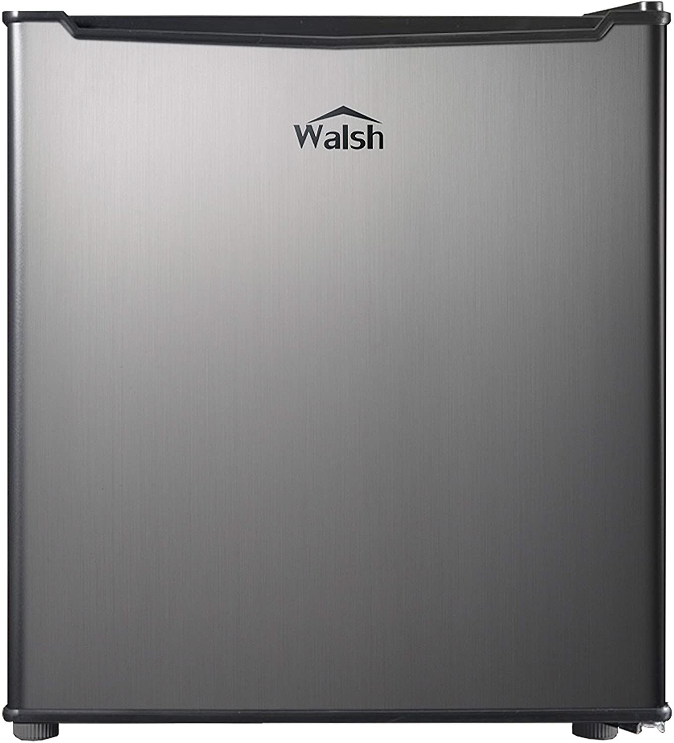 Walsh WSR17S5 Under-Counter Compact Refrigerator, 1.7 Cu. Ft Single Door Fridge, Adjustable Mechanical Thermostat With Chiller, Reversible Doors, Stainless Steel Look