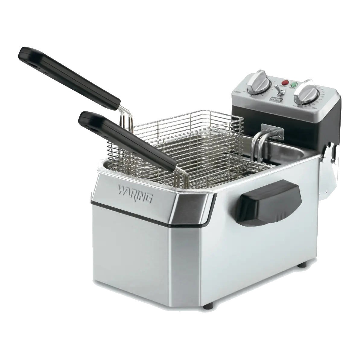 Waring WDF1000 with 2 baskets, cool touch side handle and on/off switch