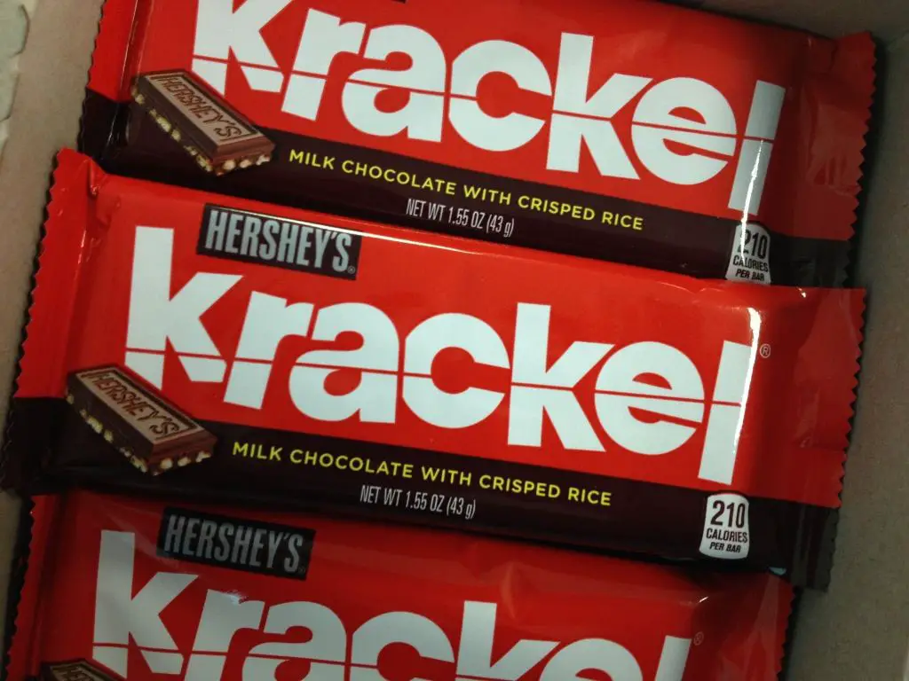 3 hershey's krackel chocolates