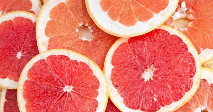 close up of slices of grapefruits - sour food