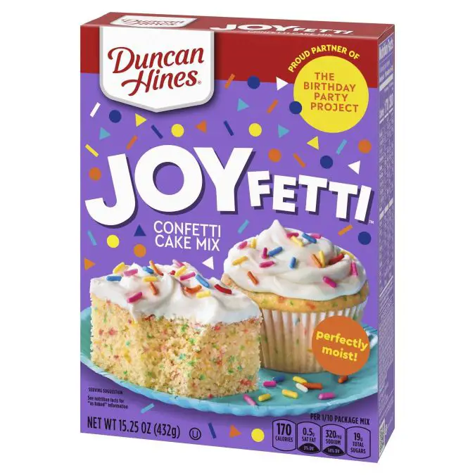 duncan hines cake mix confetti flavor