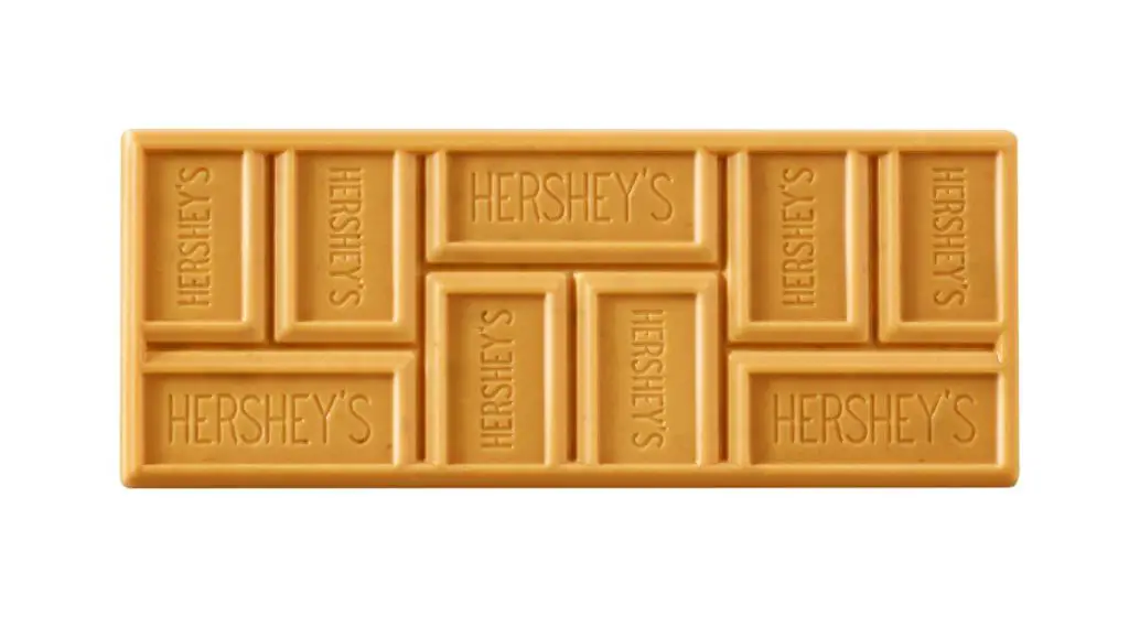 unwrapped hershey's gold bar