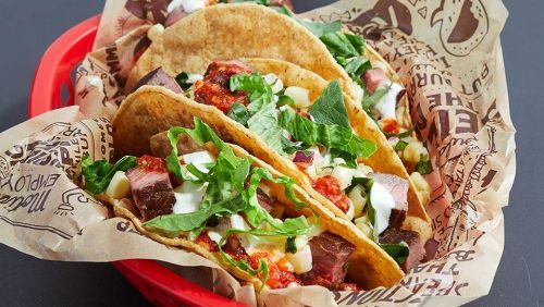 Chipotle Tacos in a red basket