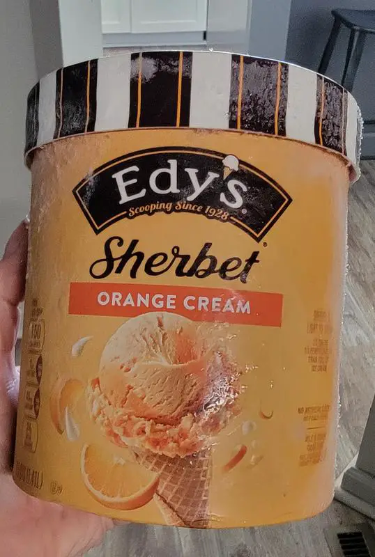 Edy’s orange flavor Sherbet