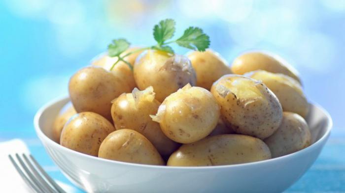 boiled La Bonnotte potatoes in a bowl 