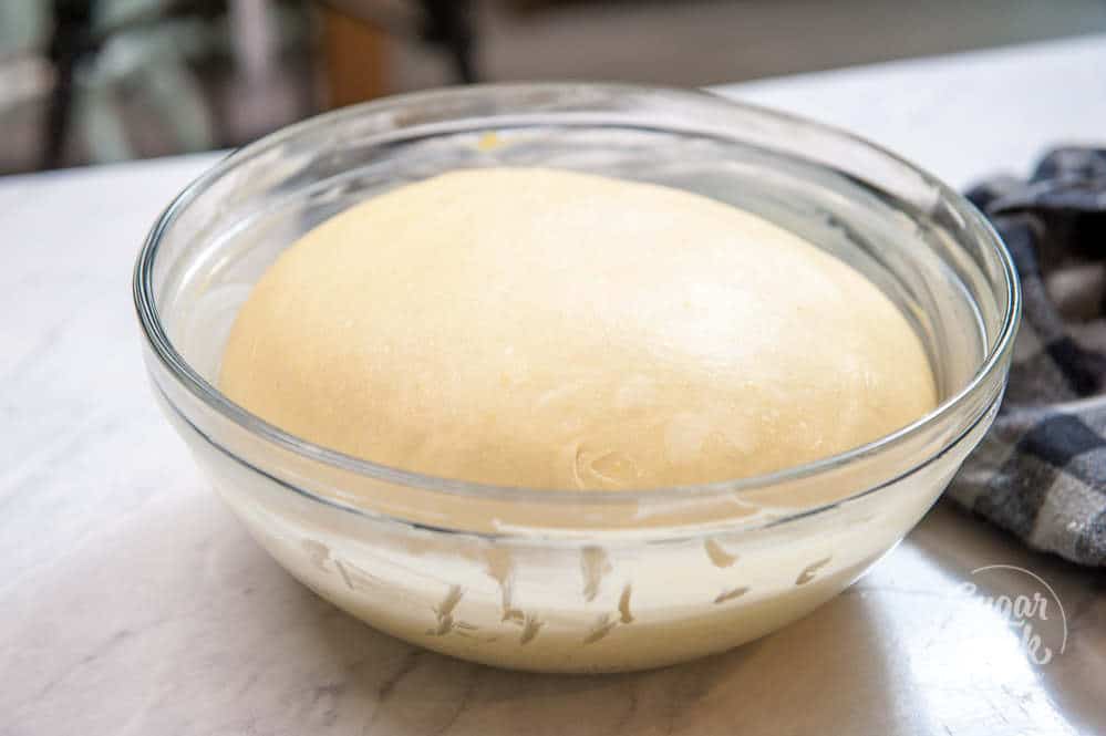 dough in a glass bowl - bowl for dough