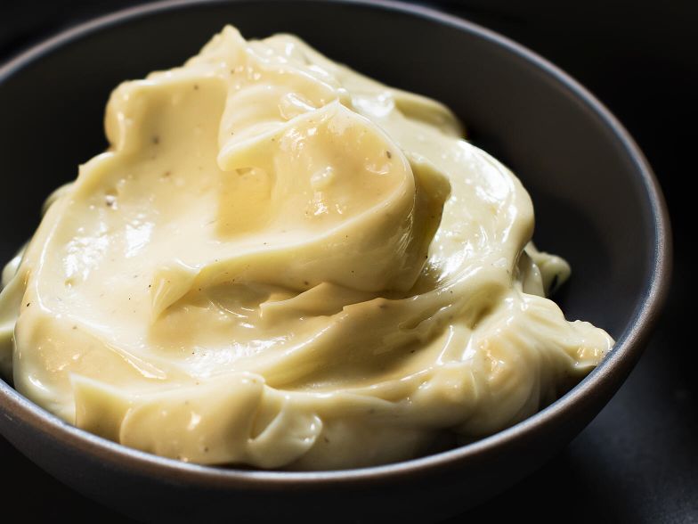 mayonnaise served in a bowl