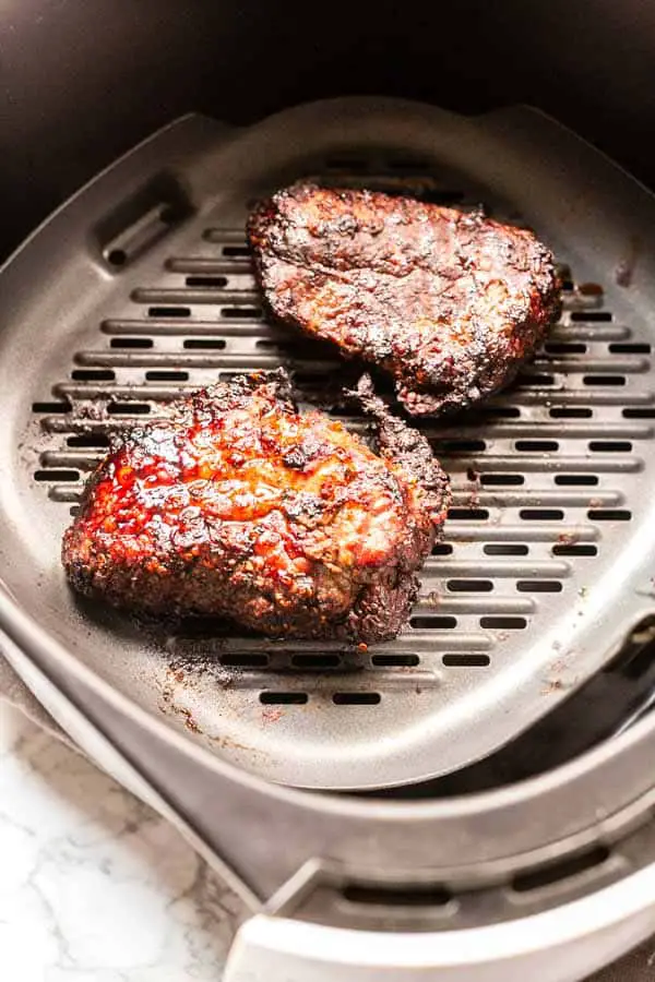 cooked Frozen Steak in Air Fryer