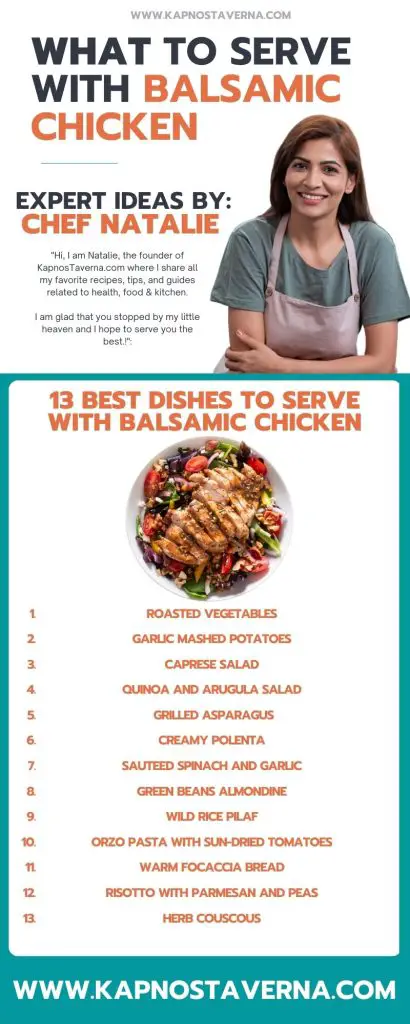 infographic for balsamic chicken