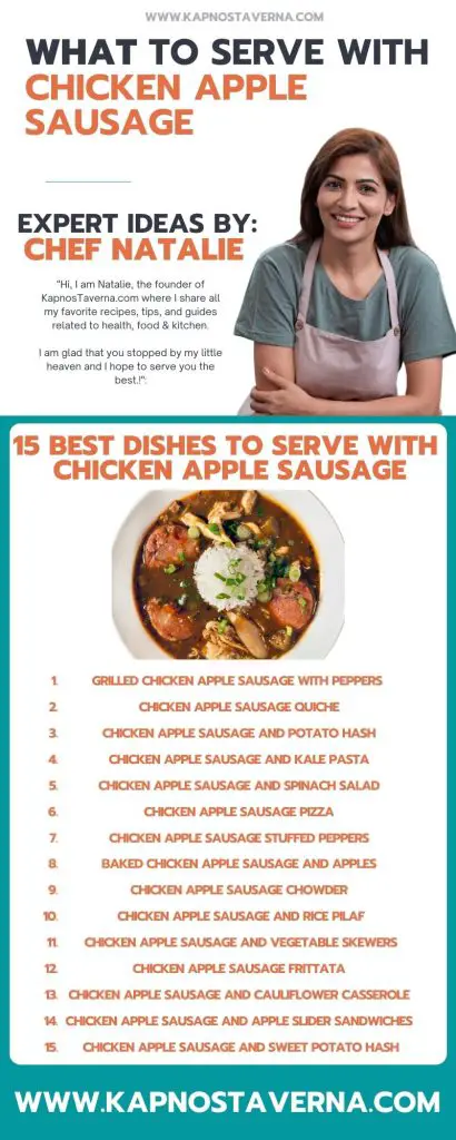 Chicken Apple Sausage infographic