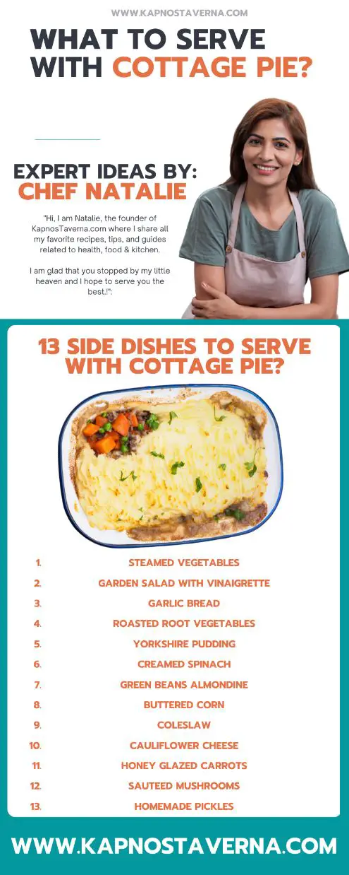 Side Dishes idea to Serve with Cottage Pie by Chef Natalie