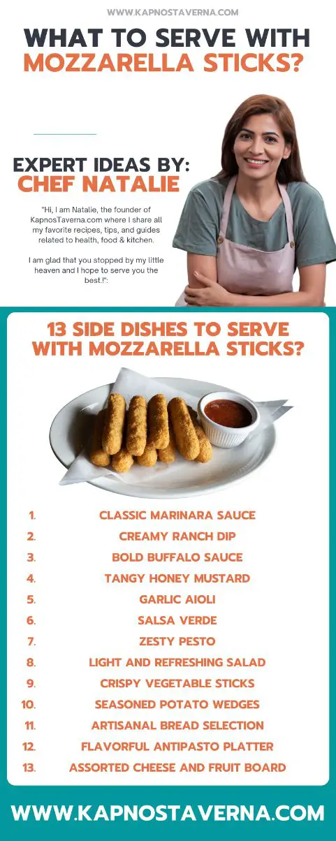 Side Dishes idea to Serve with Mozzarella Sticks by Chef Natalie